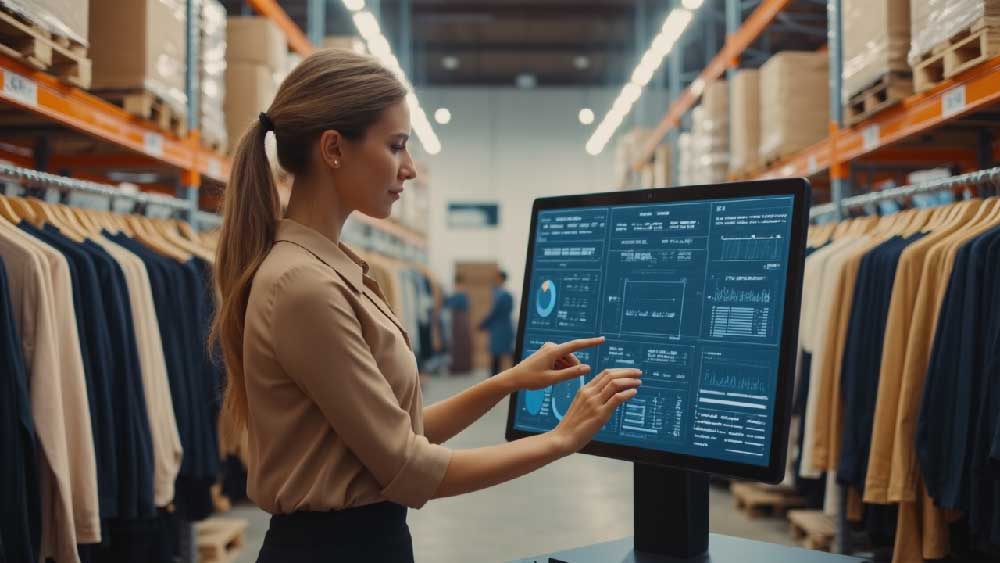 A modern thrift store using AI-powered pricing and digital inventory tracking.