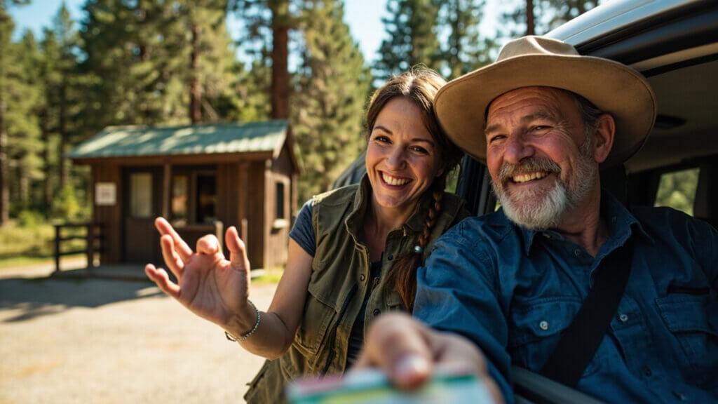 Older travelers using their senior pass to explore U.S. national parks affordably